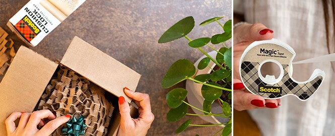 Scotch™ Cushion Lock™ Schutzverpackung und Scotch® Magic™ Klebeband, 66 % pflanzenbasiert
