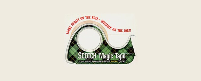 Nostalgische Illustration von Scotch® Magic™ Klebeband
