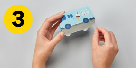 Schritt 3 - Automobilvorlage kleben
