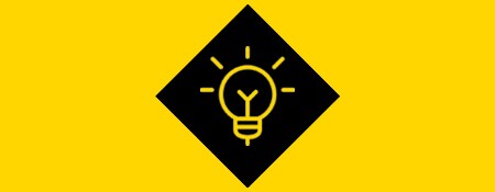 Symbol für Vielseitigkeit in den Farben Gelb und Schwarz
