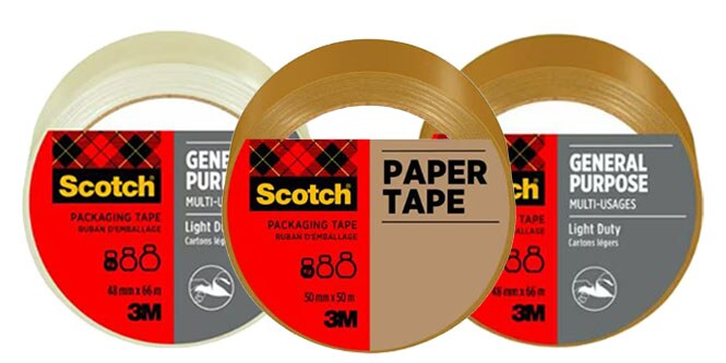 Sortiment an Scotch® Allzweck-Verpackungsbändern 
